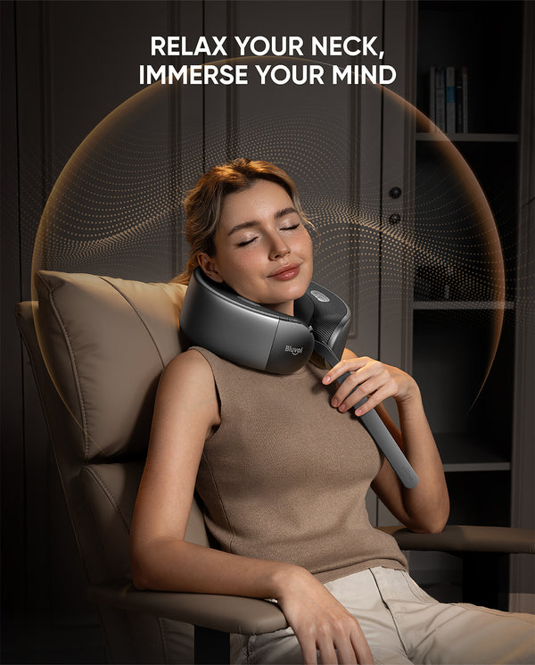 Bluvol Nest 10 Ultra Cordless Heated Neck Massager-Grey