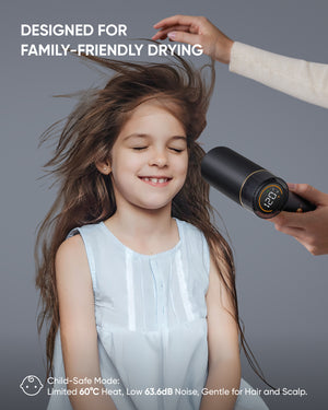T10 Apex Professional Mini Hair Dryer-Black