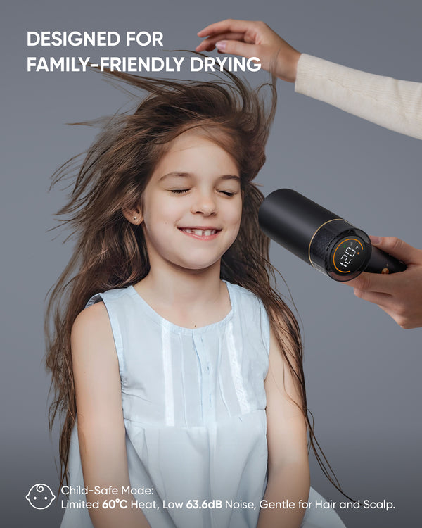 T10 Apex Professional Mini Hair Dryer-Black