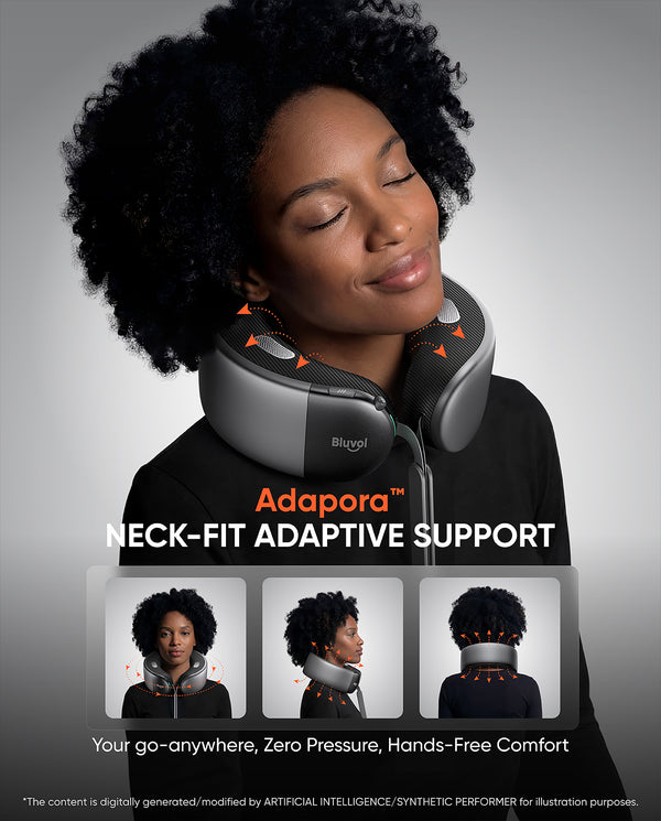 Bluvol Nest 10 Ultra Cordless Heated Neck Massager-Grey