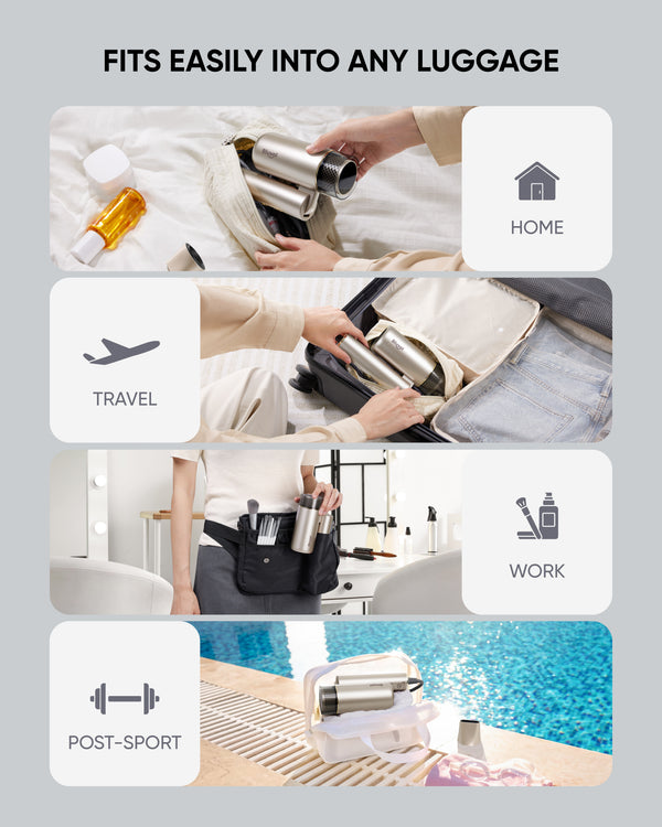 Bluvol T10 Apex Foldable Travel Hair Dryer-Midnight