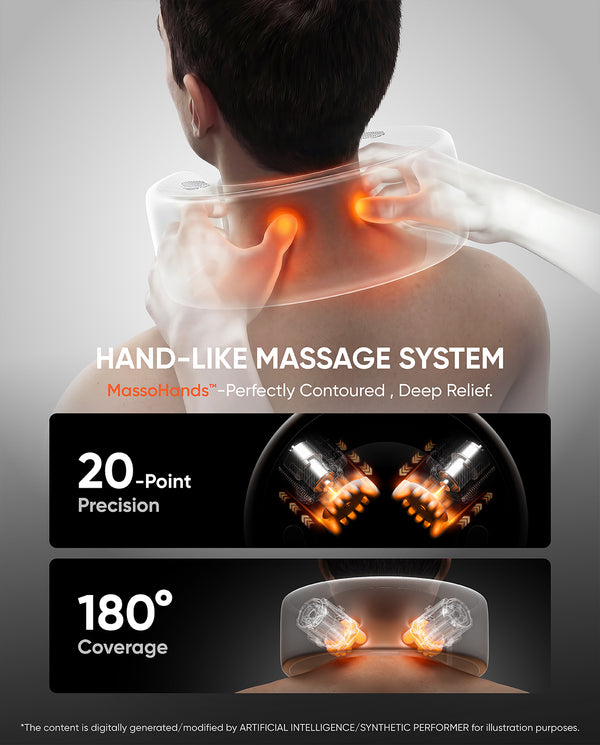 Bluvol Nest 10 Ultra Cordless Heated Neck Massager-Grey