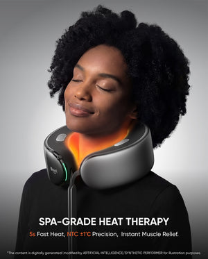 Bluvol Nest 10 Ultra Cordless Heated Neck Massager-Grey