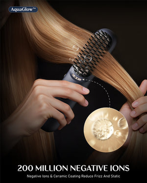 I10 Apex Portable Hair Straightener Brush - Midnight Blue