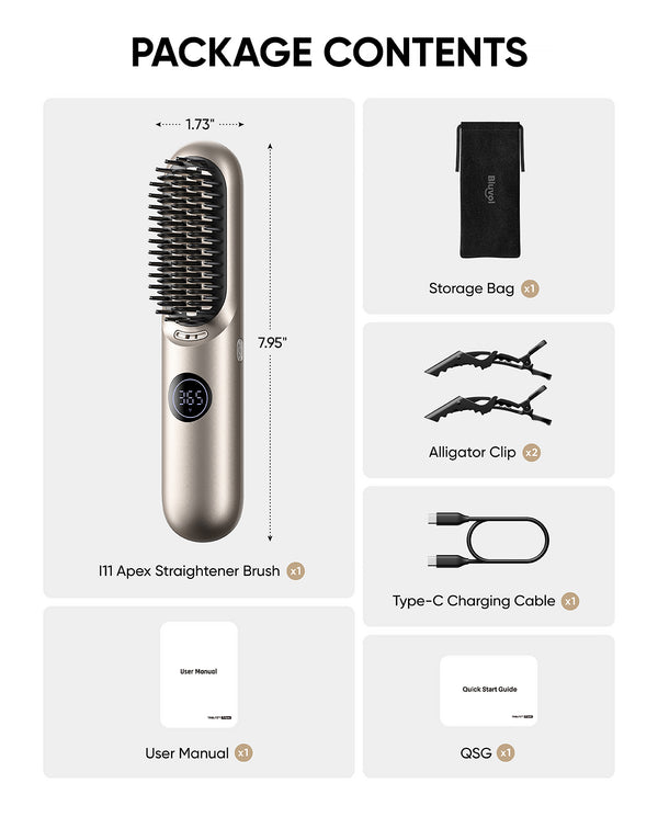 Bluvol I11 Apex Cordless Straightening Comb